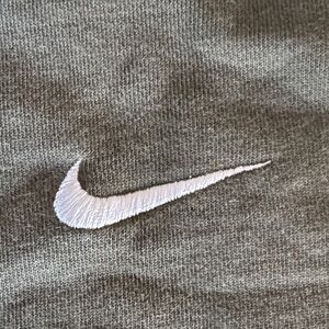 Nike Heather Gray Sweatshirt with White Swoosh
